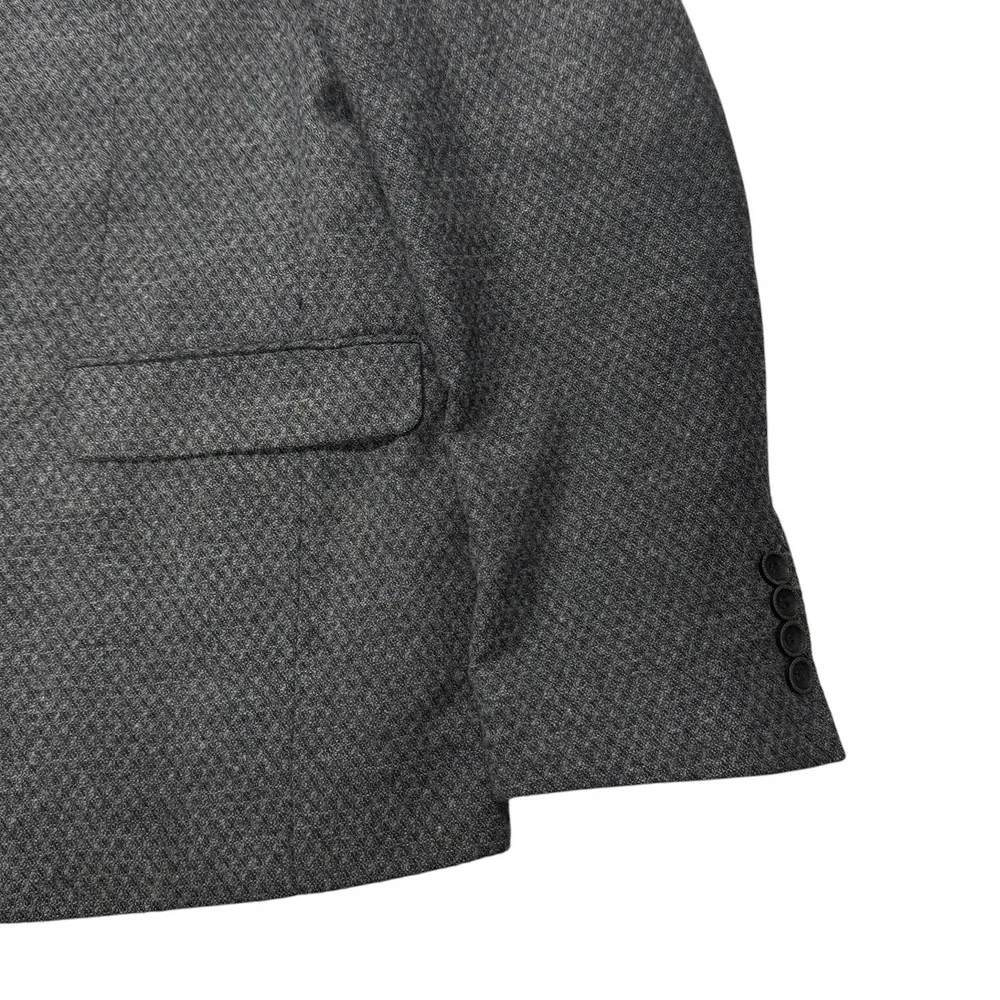 Cricket & Co Gray Wool Blend Textured Blazer Jacket Mens 56 46 US Lord